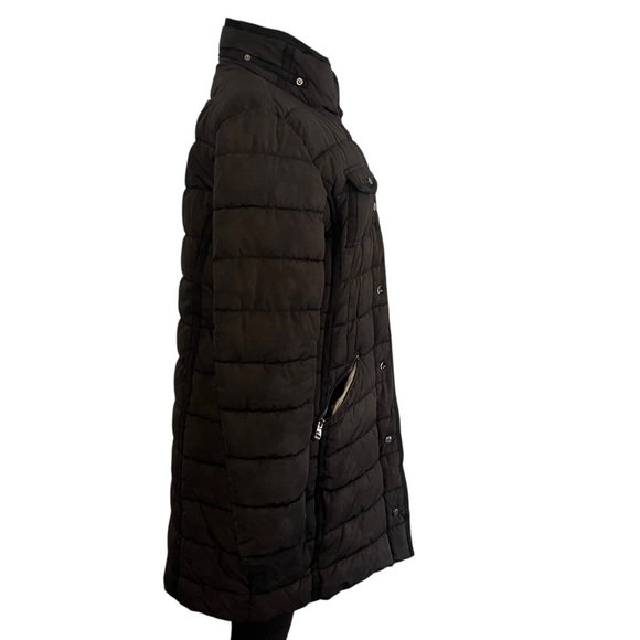 Desigual Black Quilted Puffer Coat Full Length - Picture 6 of 10